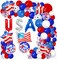 Red White and Blue Balloons Garland Arch Kit, 4th of July Party Balloons Decorations